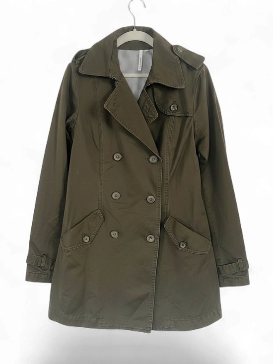 Michael Stars Jackets & Blazers - Michael Stars Olive Green Trench Jacket XS Utility Military Double Breasted Coat